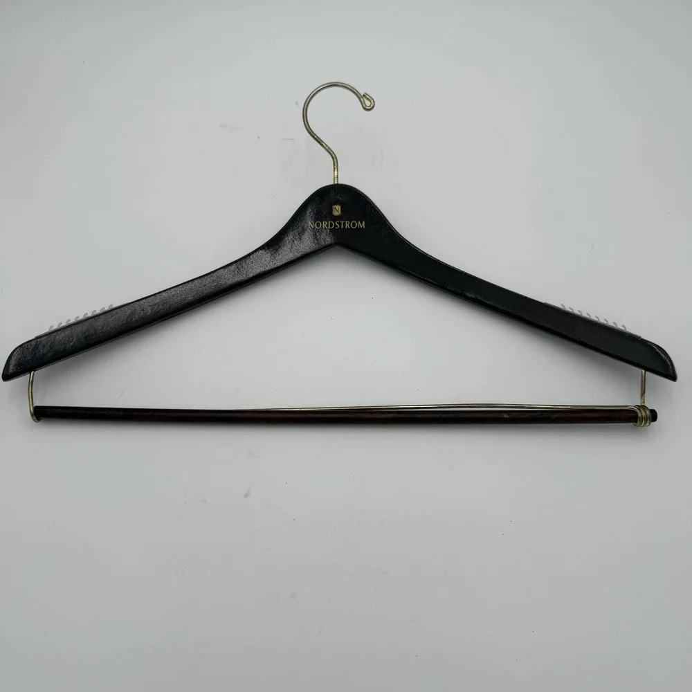 Nordstrom Dark Wooden Hanger Suit Pants Jacket
